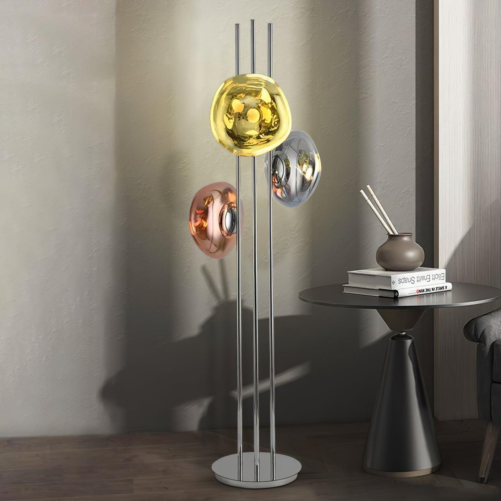 Triple Syrlion Orb Floor Lamp