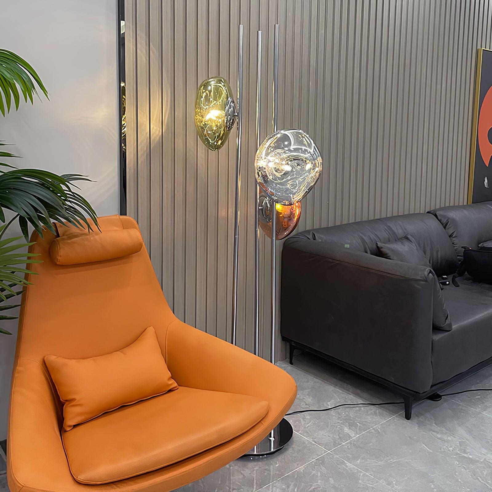 Triple Syrlion Orb Floor Lamp