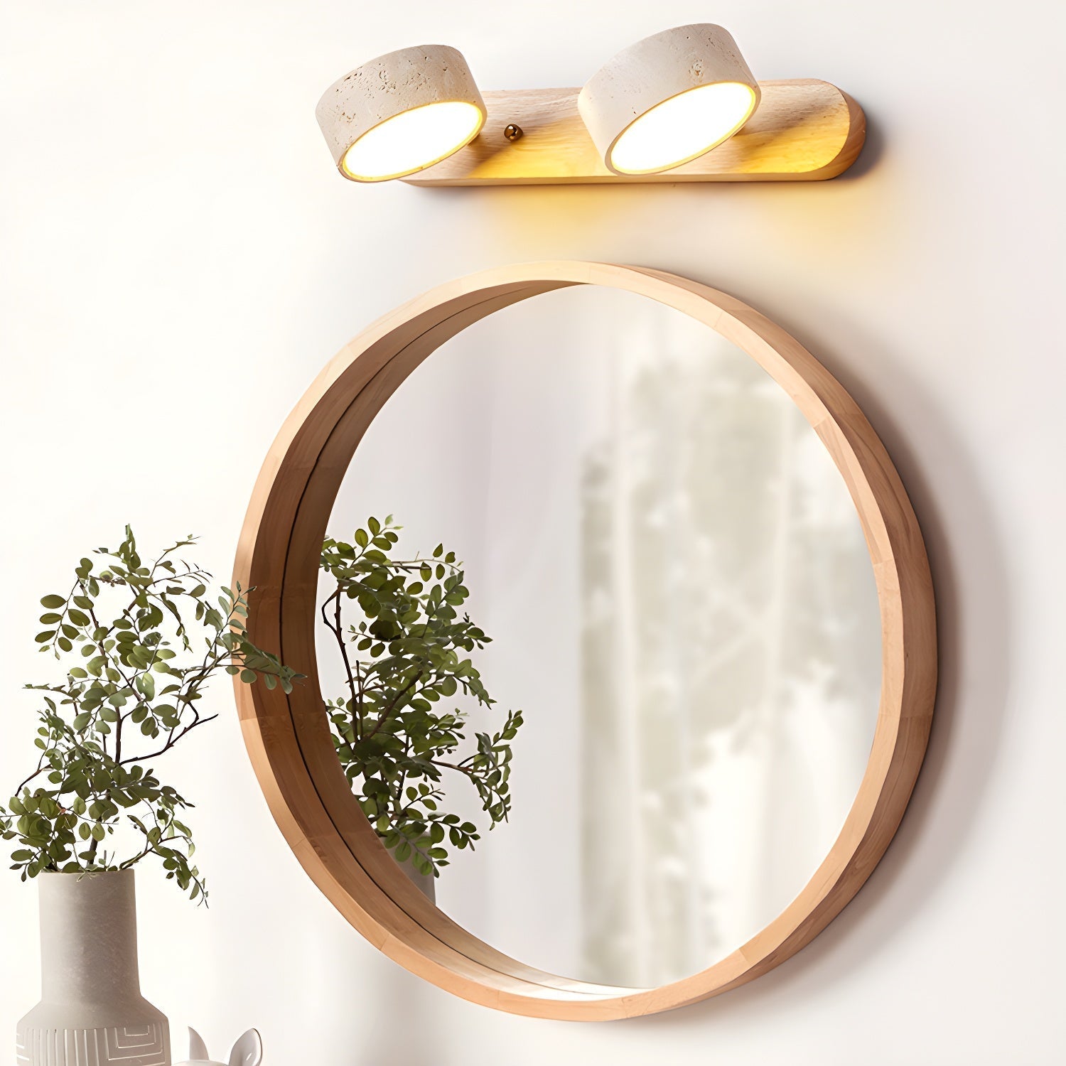 Zinzo Travertine Wall Light