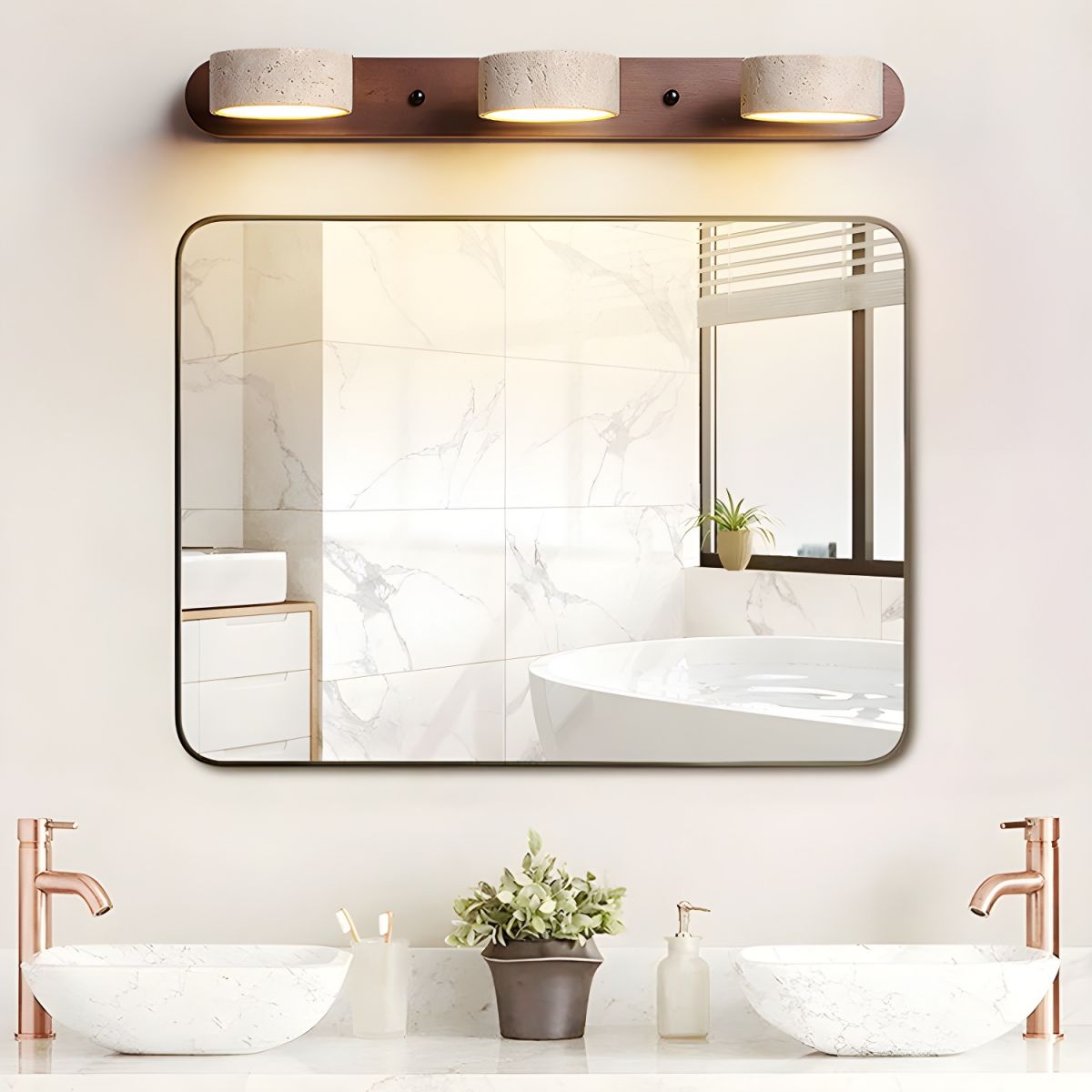 Zinzo Travertine Wall Light