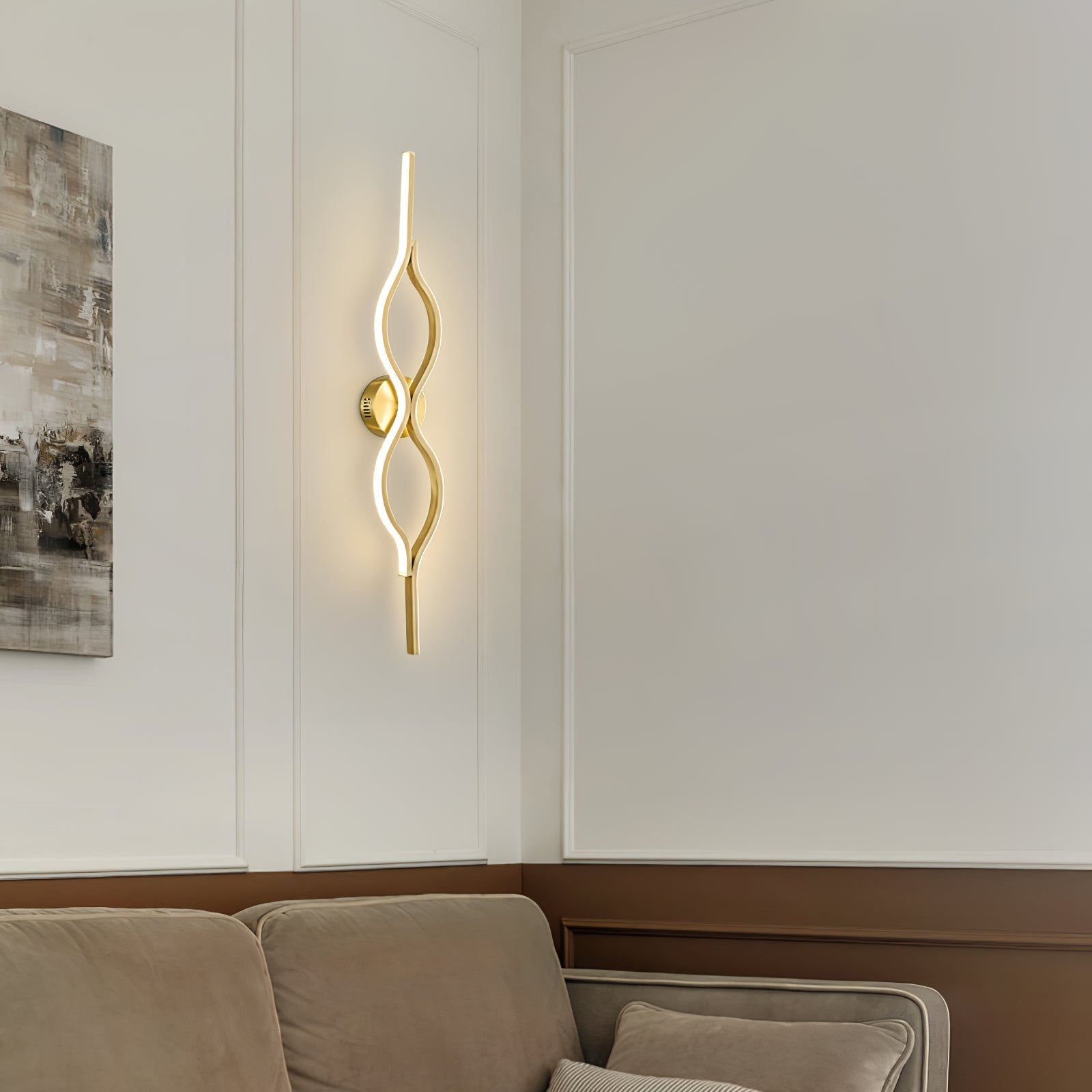 Nexo Wave Brass Wall Light