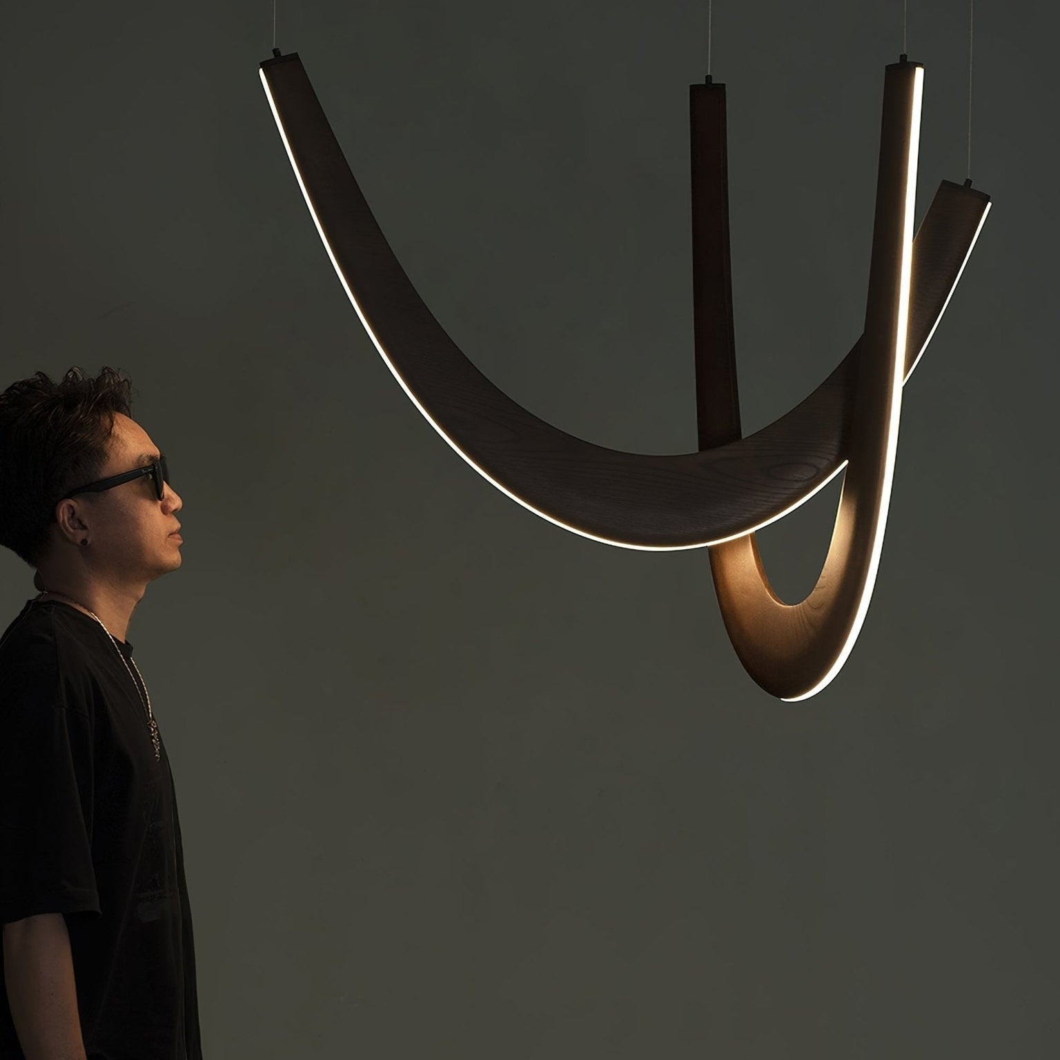 Layn U Shape Wooden Pendant Light