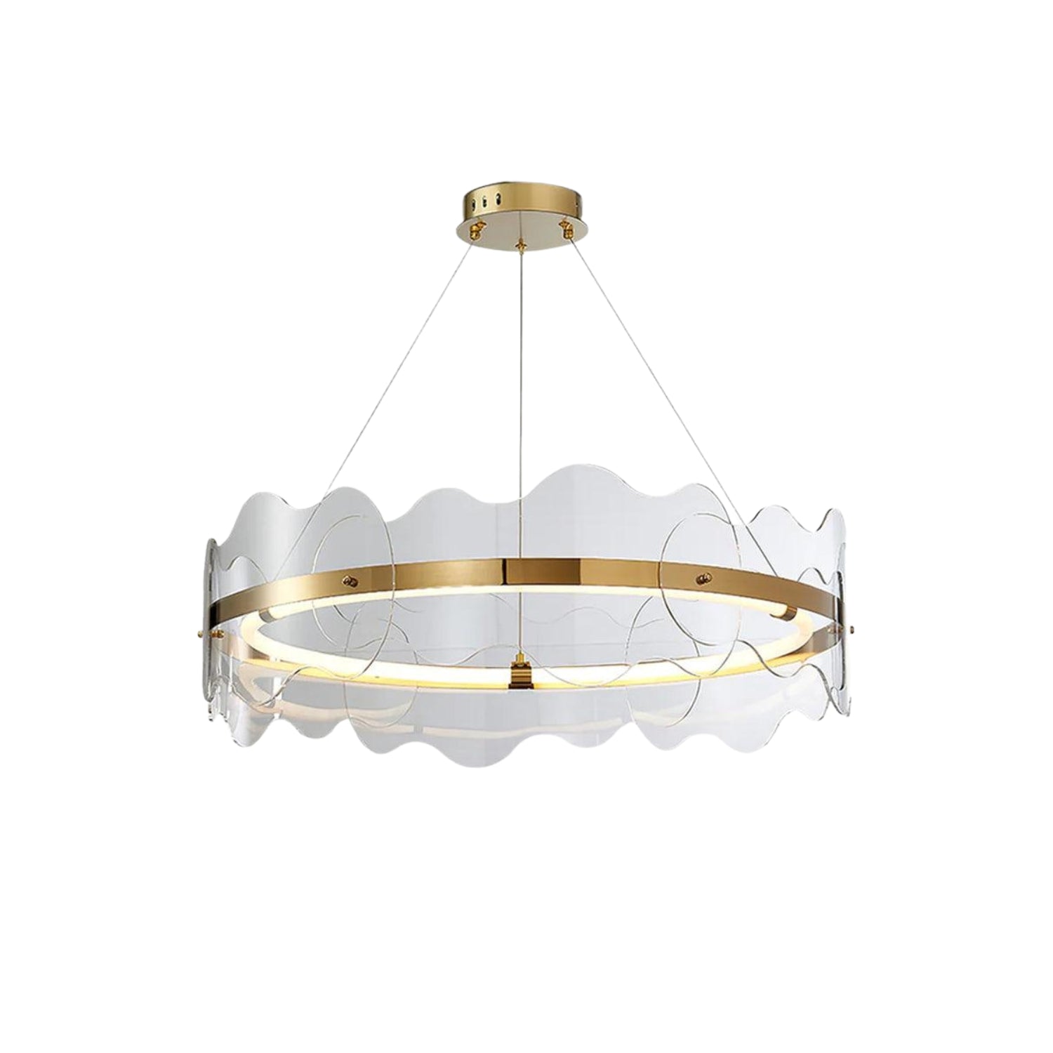 Acrylon Waved Pendant Light