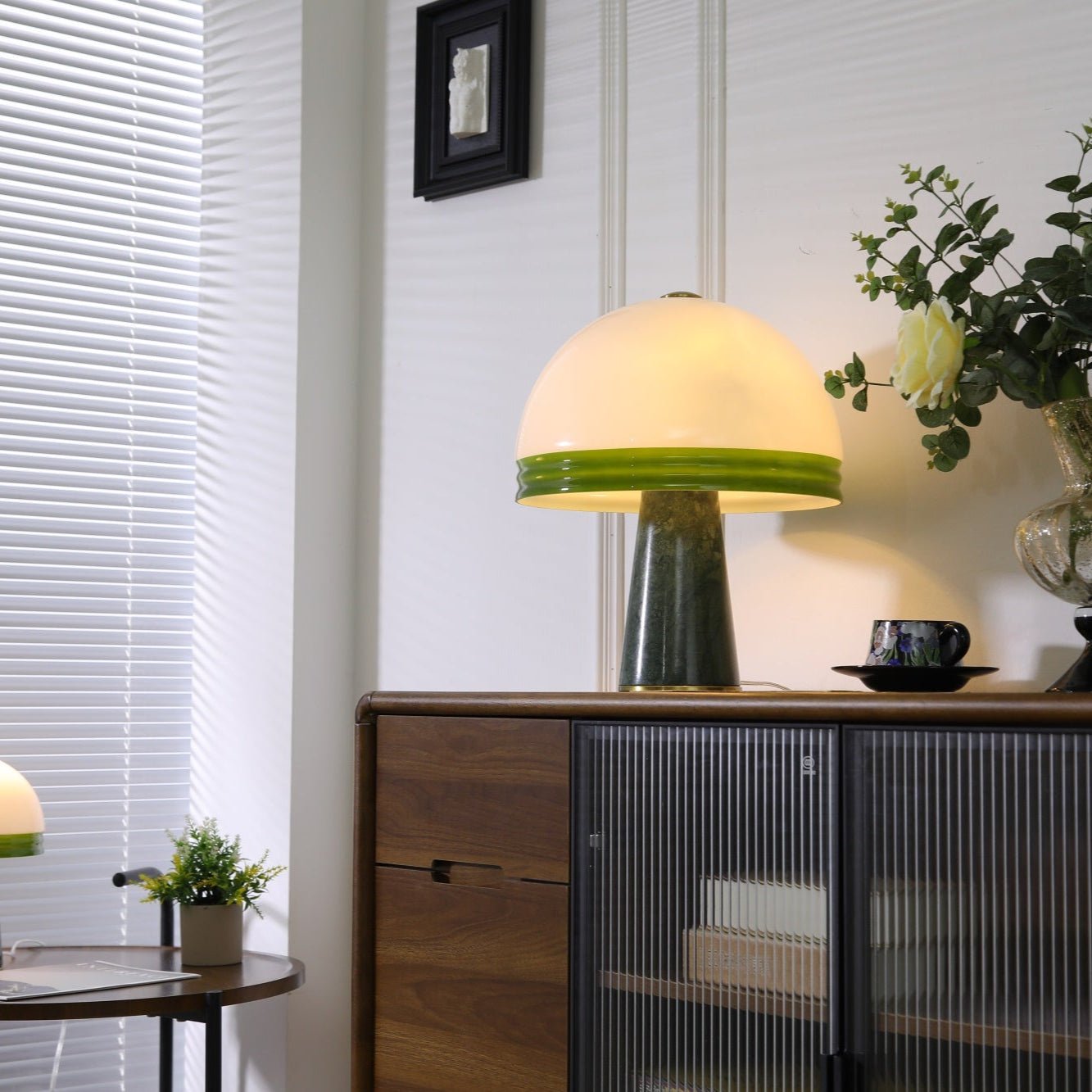 Velura Wide Marble Table Lamp