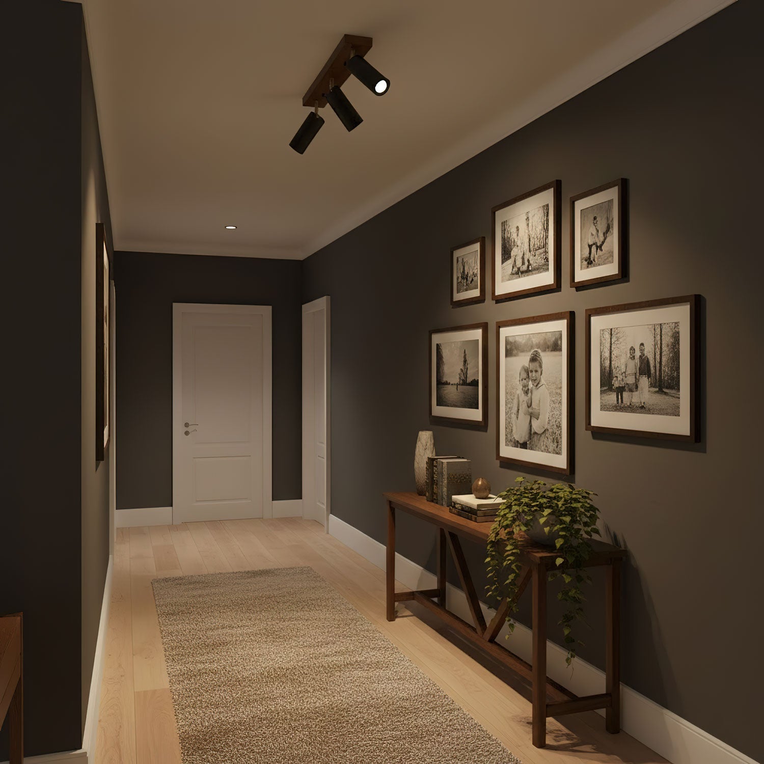 Zerno Triple Travertine Ceiling Light