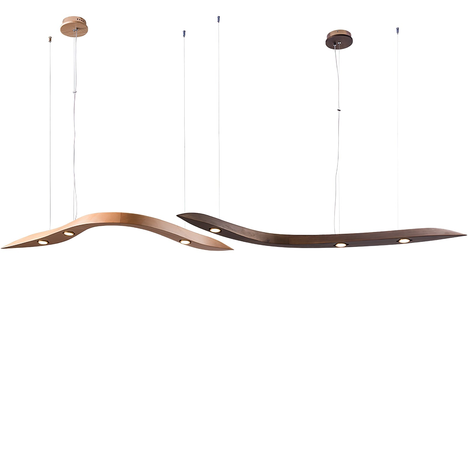 Weloma Wave Wooden Pendant Light