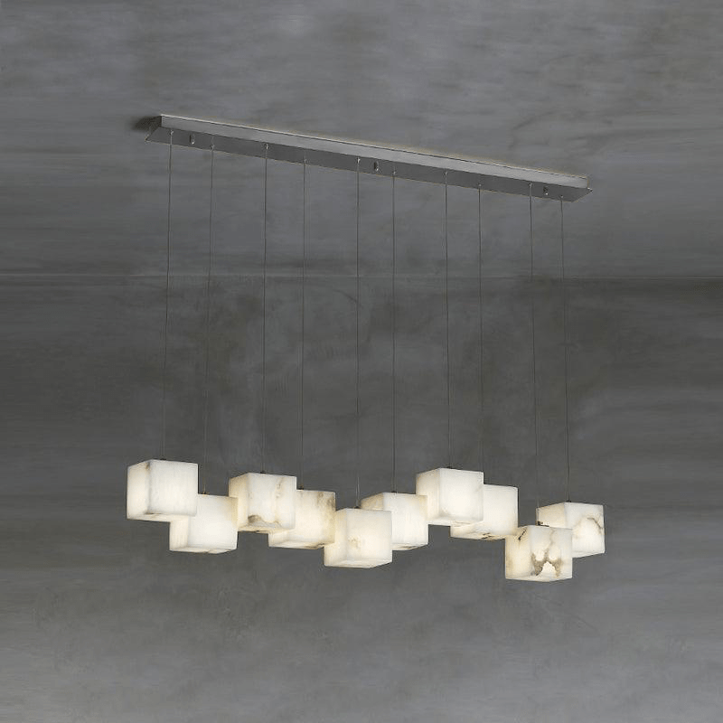 Box Line Alabaster Pendant Light