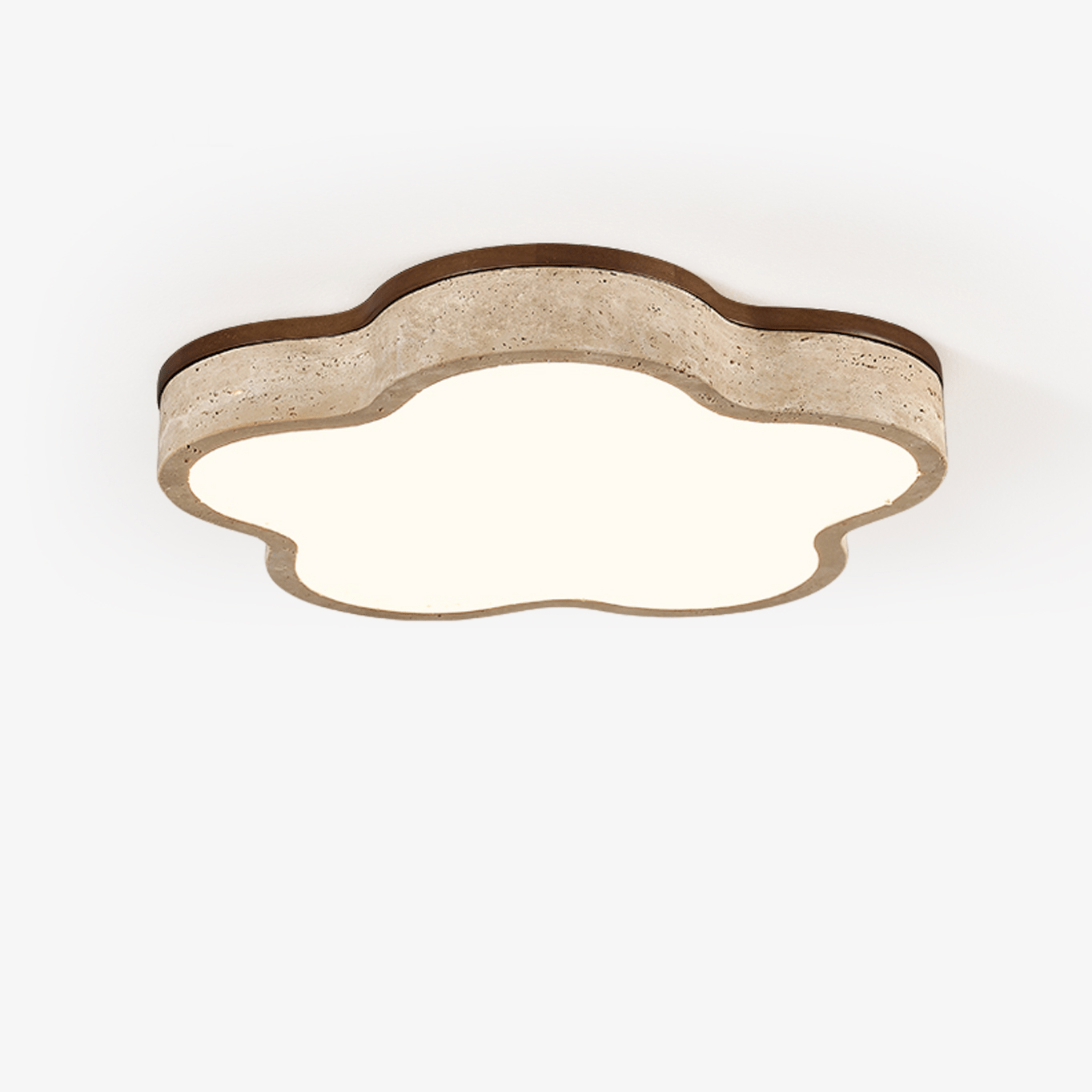 Star-Shaped Travertine Ceiling Light
