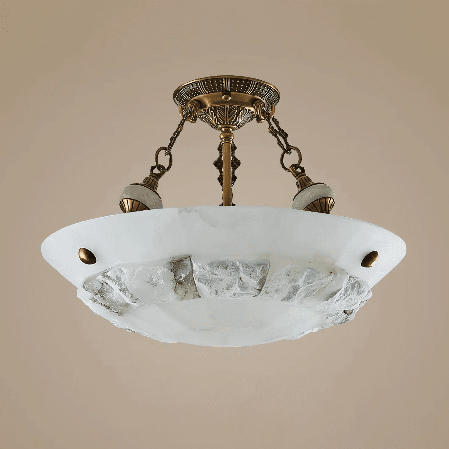Lyrecos Sculptural Alabaster Ceiling Light