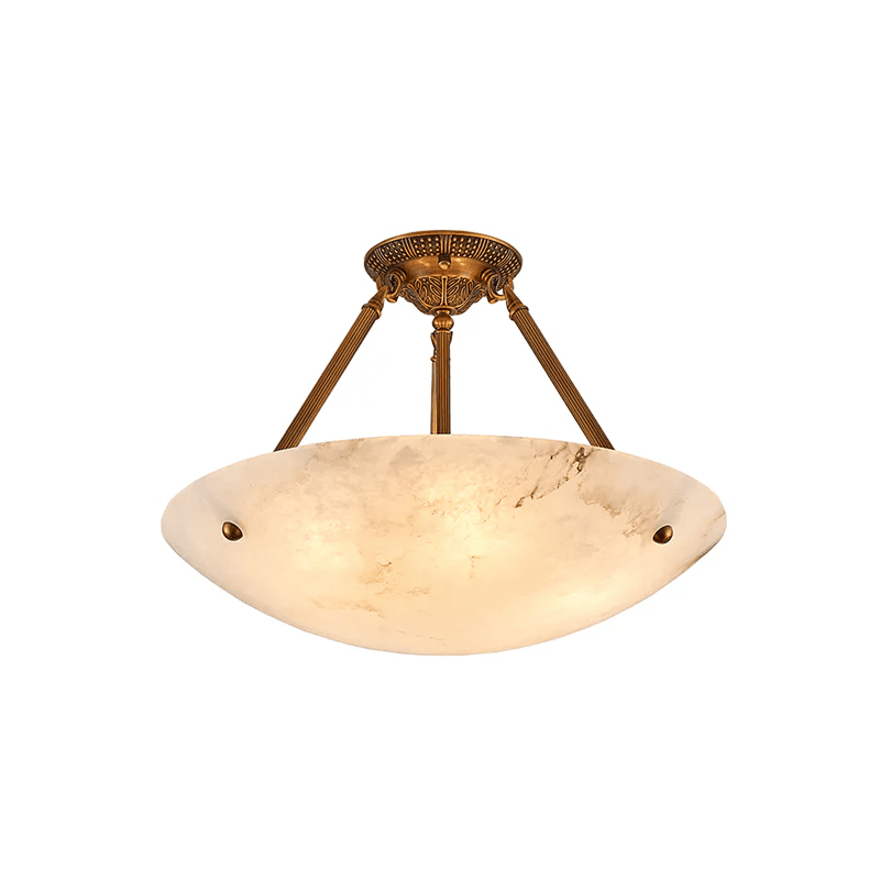Lyrecos Flat Alabaster Ceiling Light