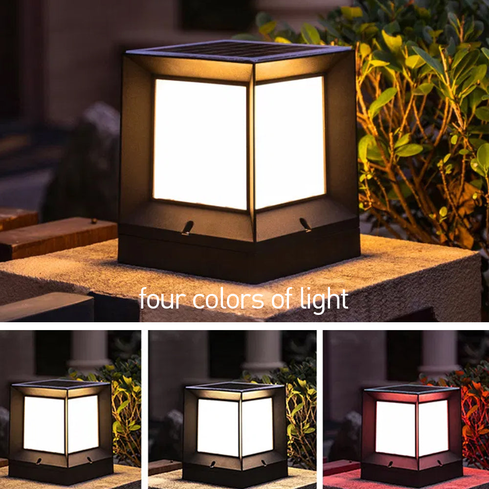 Modern Cube Solar Outdoor Light