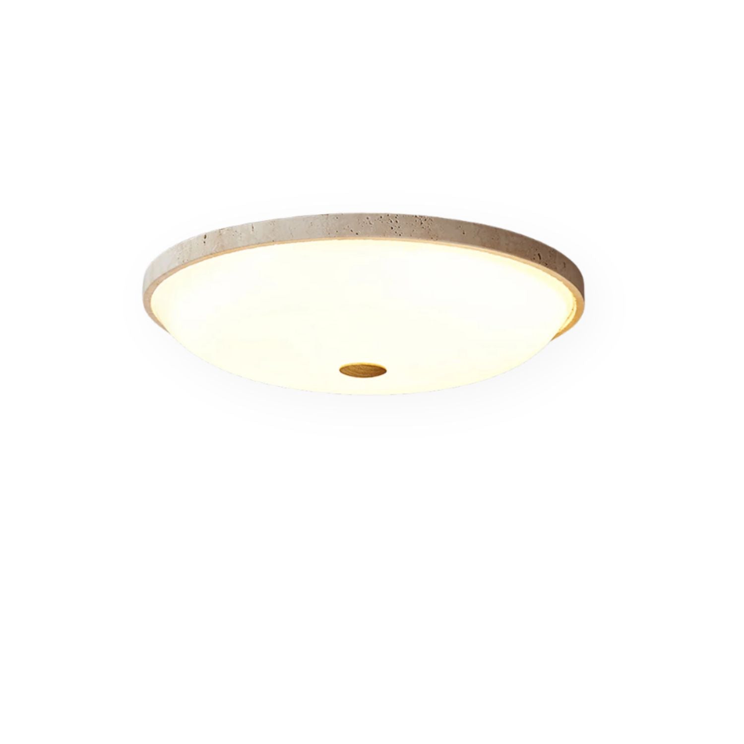Zelmara Disc Travertine Ceiling Light