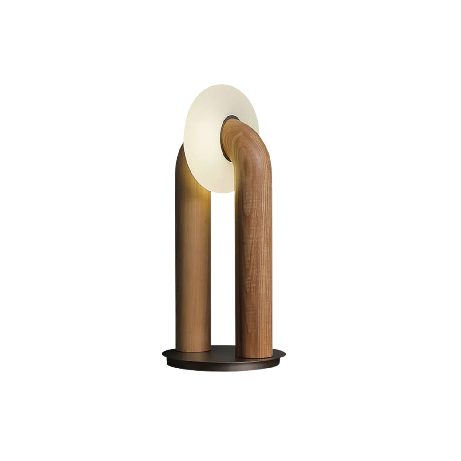 Disc Wooden Table Lamp
