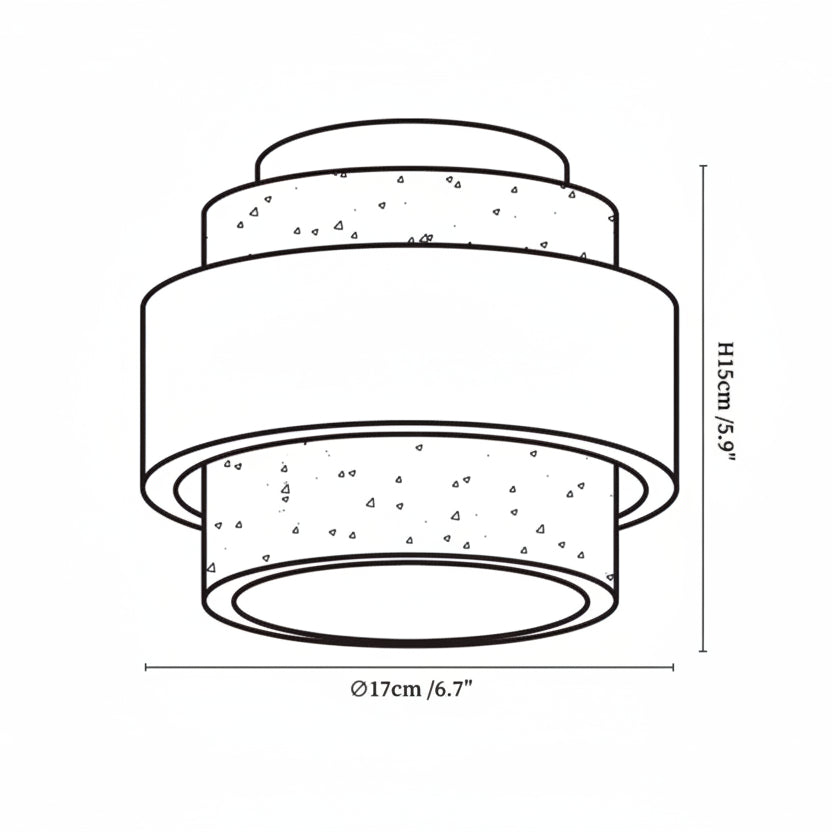 Setova Travertine Ceiling Light