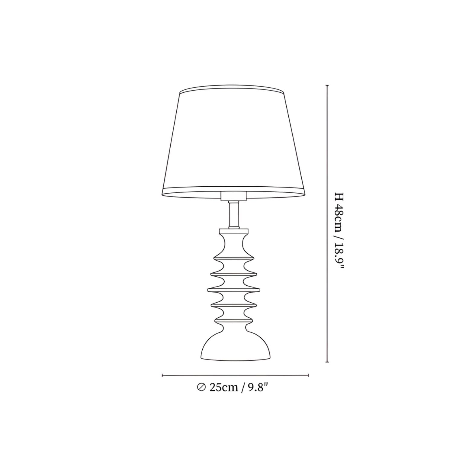 Aniddo Walnut Wooden Table Lamp