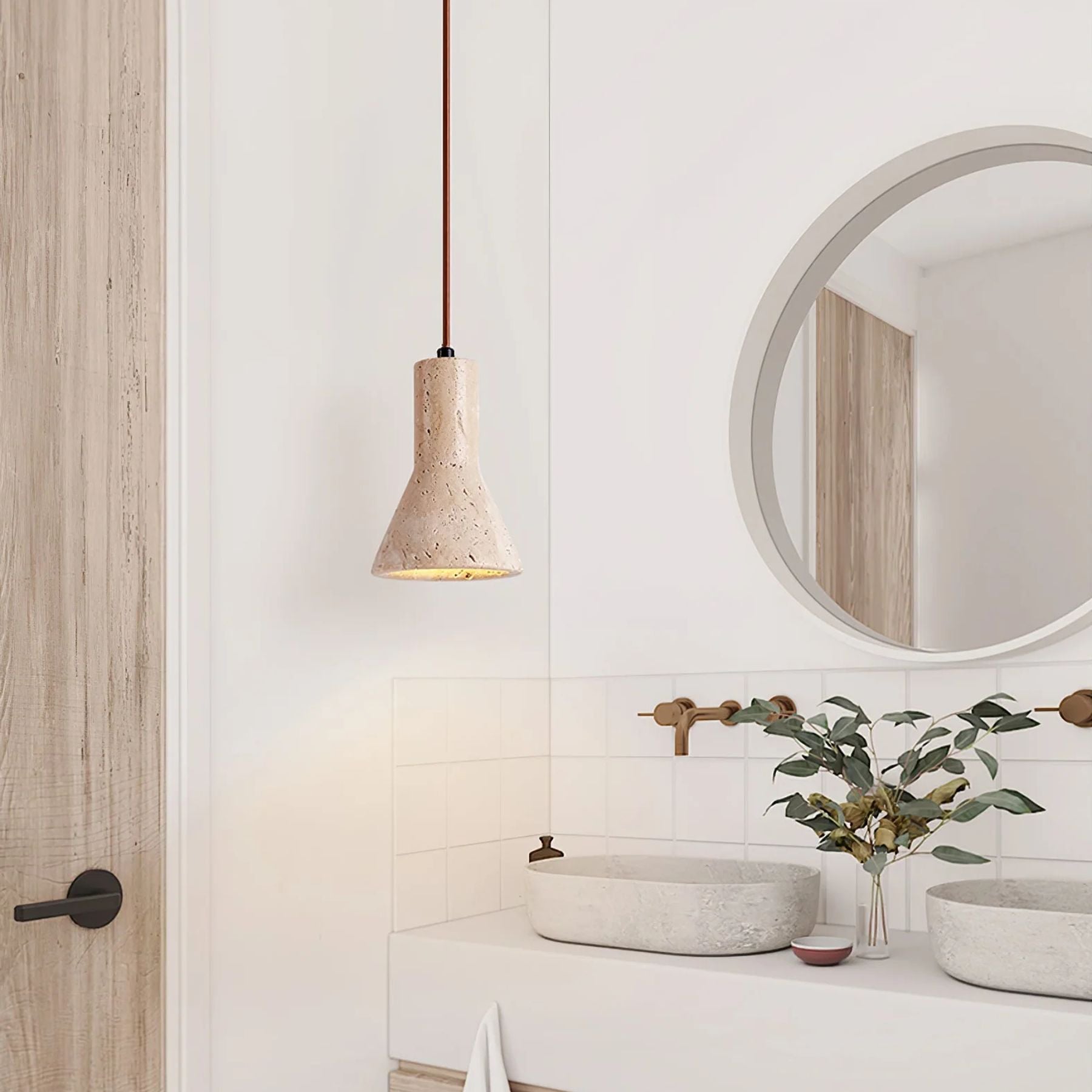 Aeremis Natural Stone Pendant Light
