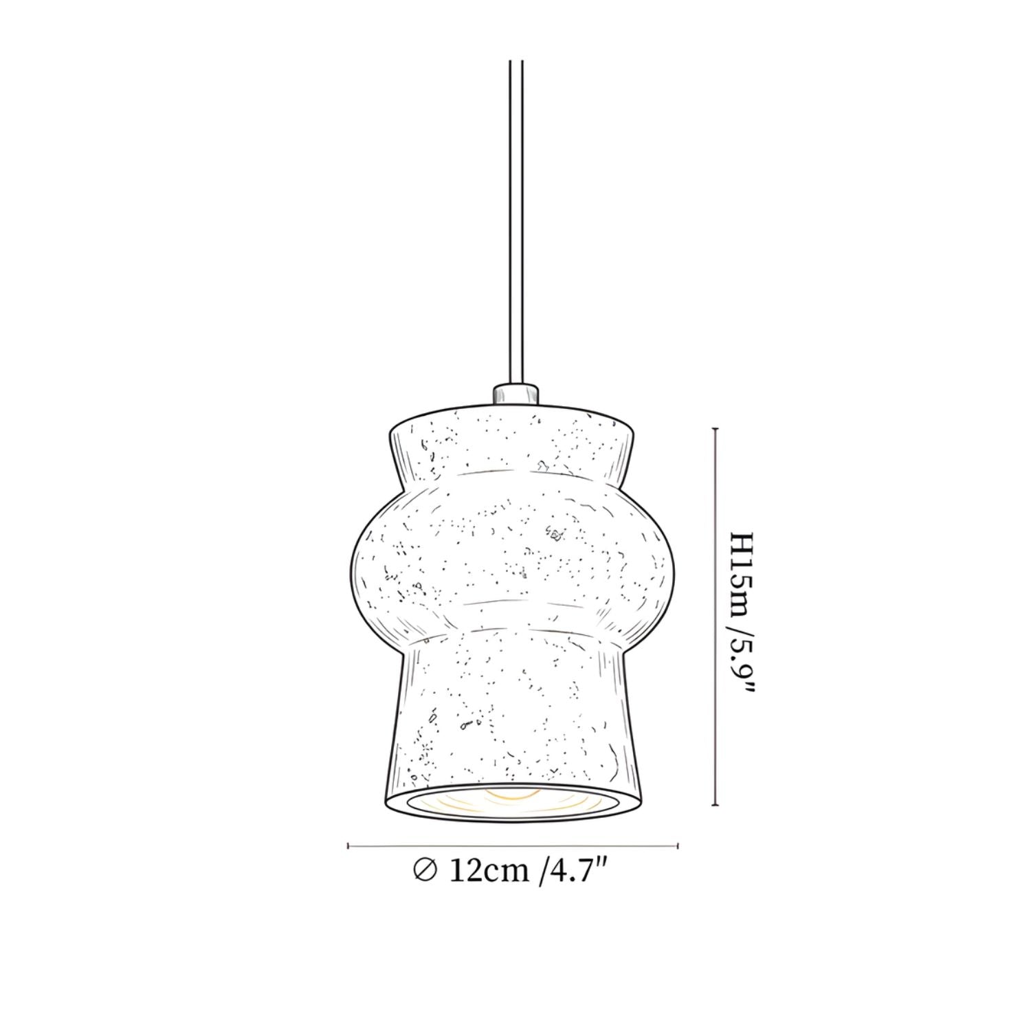 Maric Travertine Pendant Light