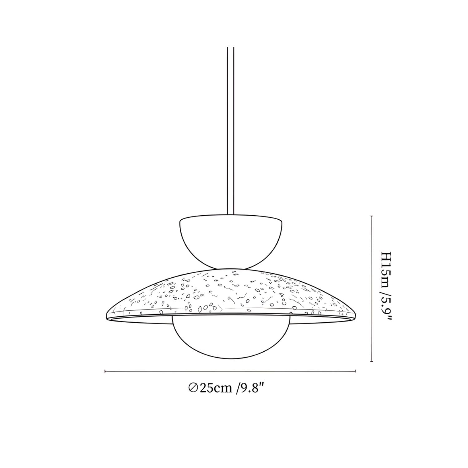 Celnos Travertine Pendant Light