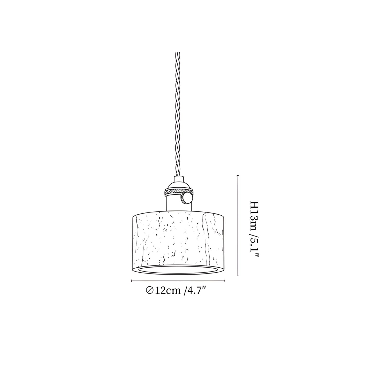 Cellos Travertine Pendant Light