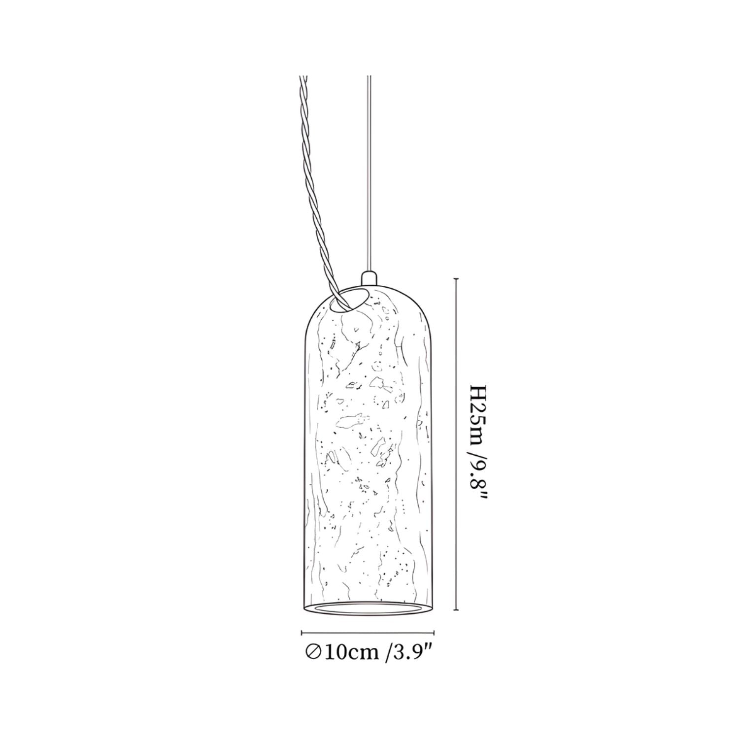 Verizo Travertine Pendant Light