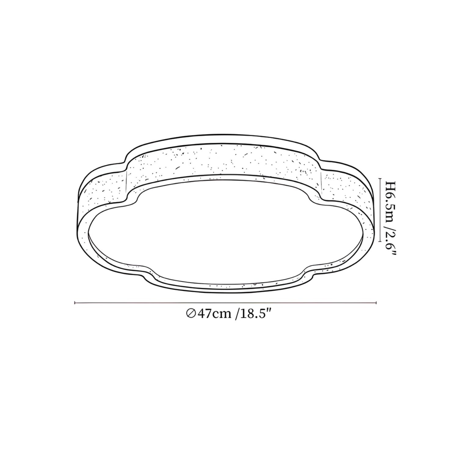 Couzo Travertine Cloud-Shape Ceiling Light