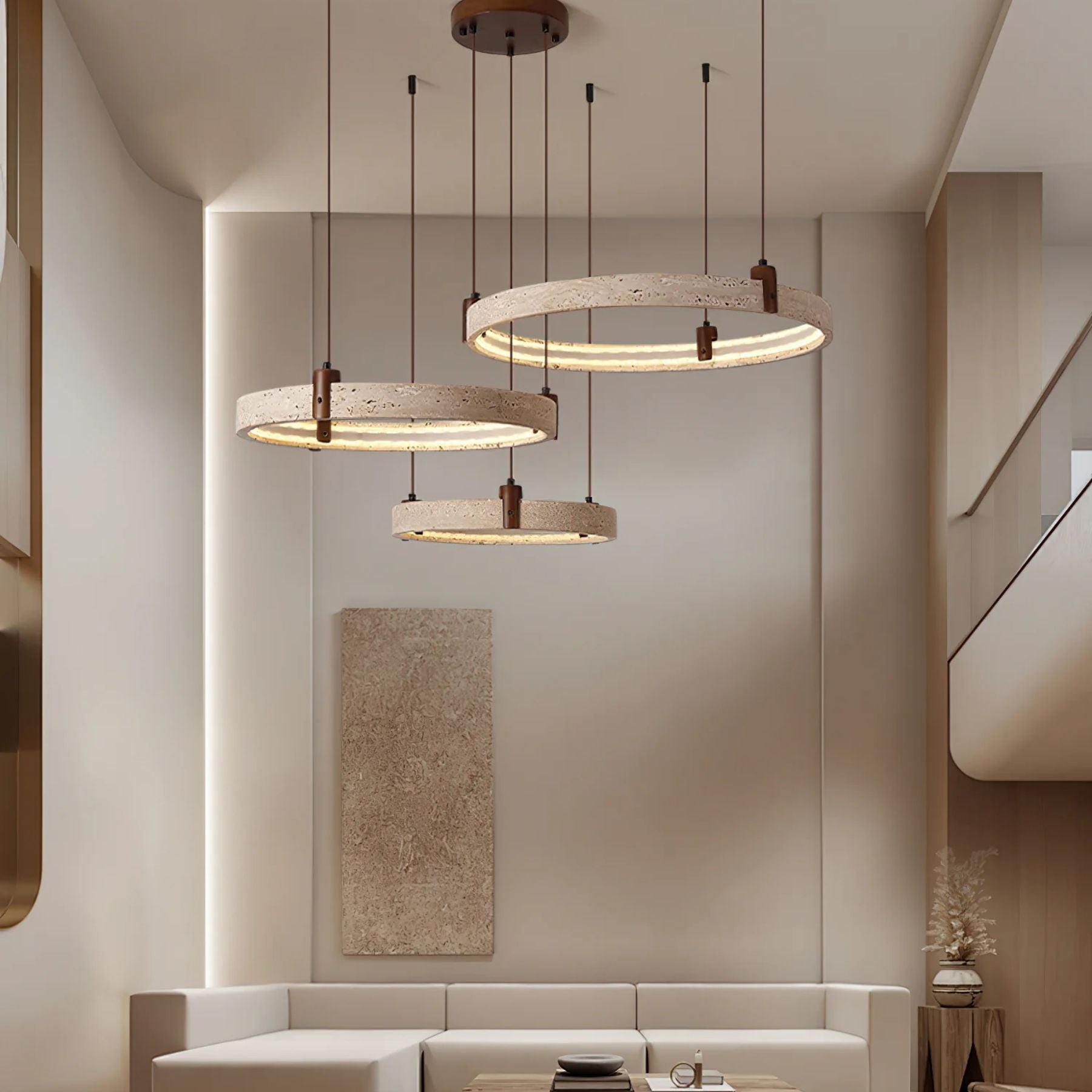 Ecolaze Natural Stone Pendant Light