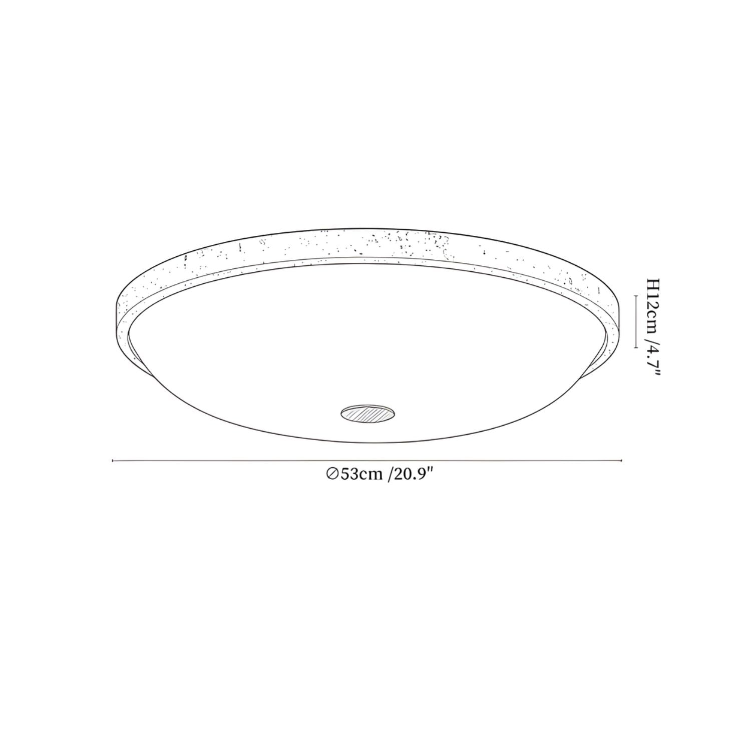 Zelmara Disc Travertine Ceiling Light
