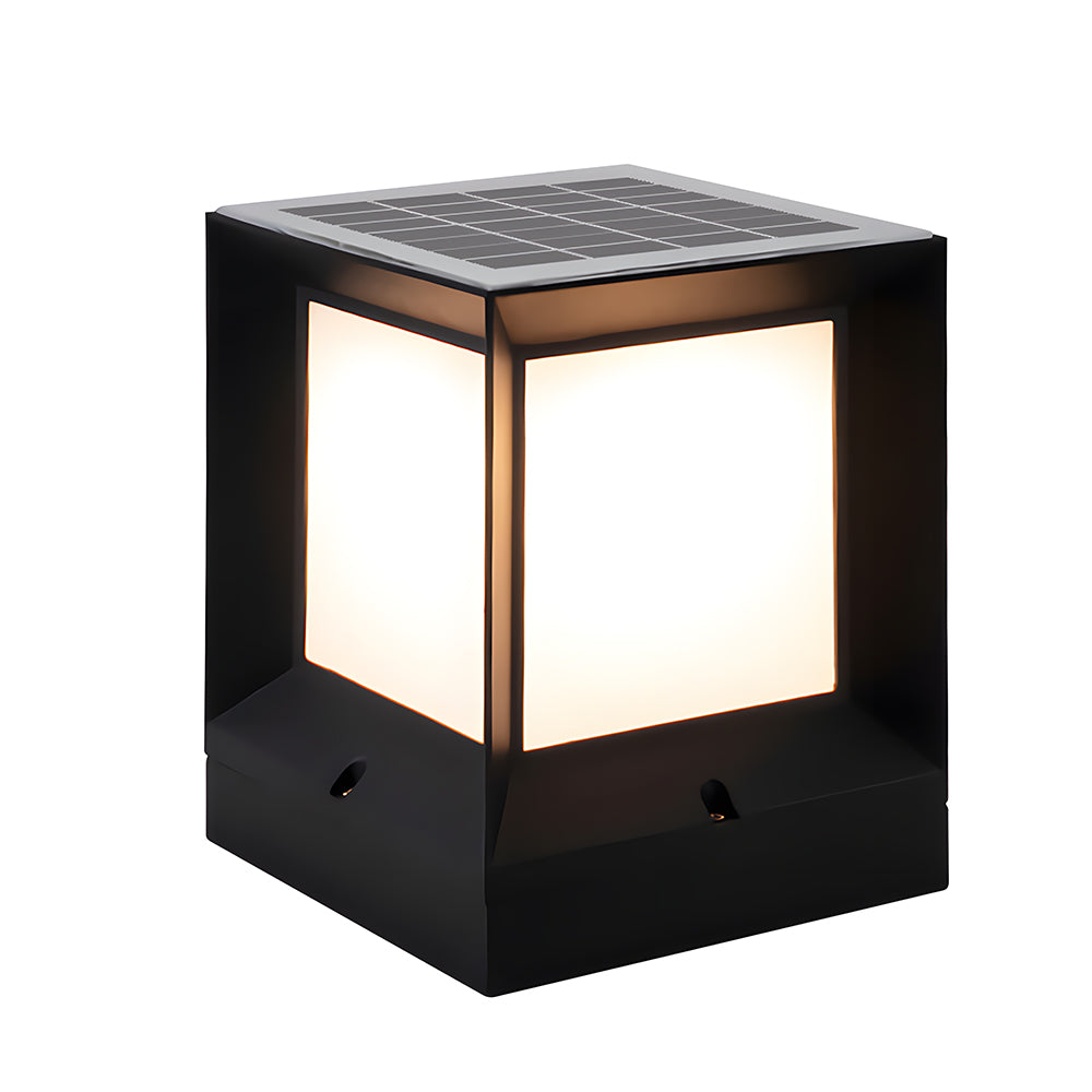 Modern Cube Solar Outdoor Light
