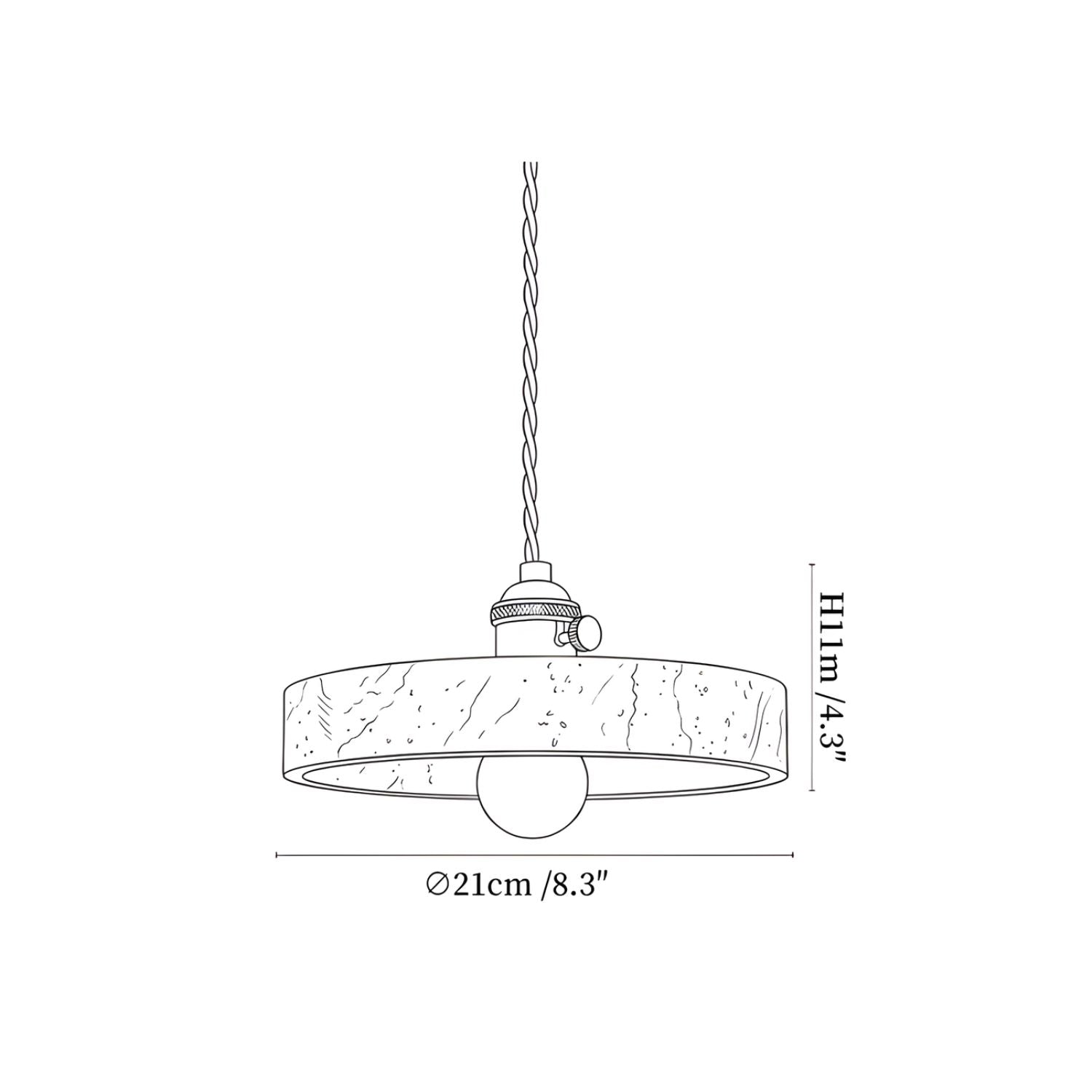 Cellos Travertine Pendant Light