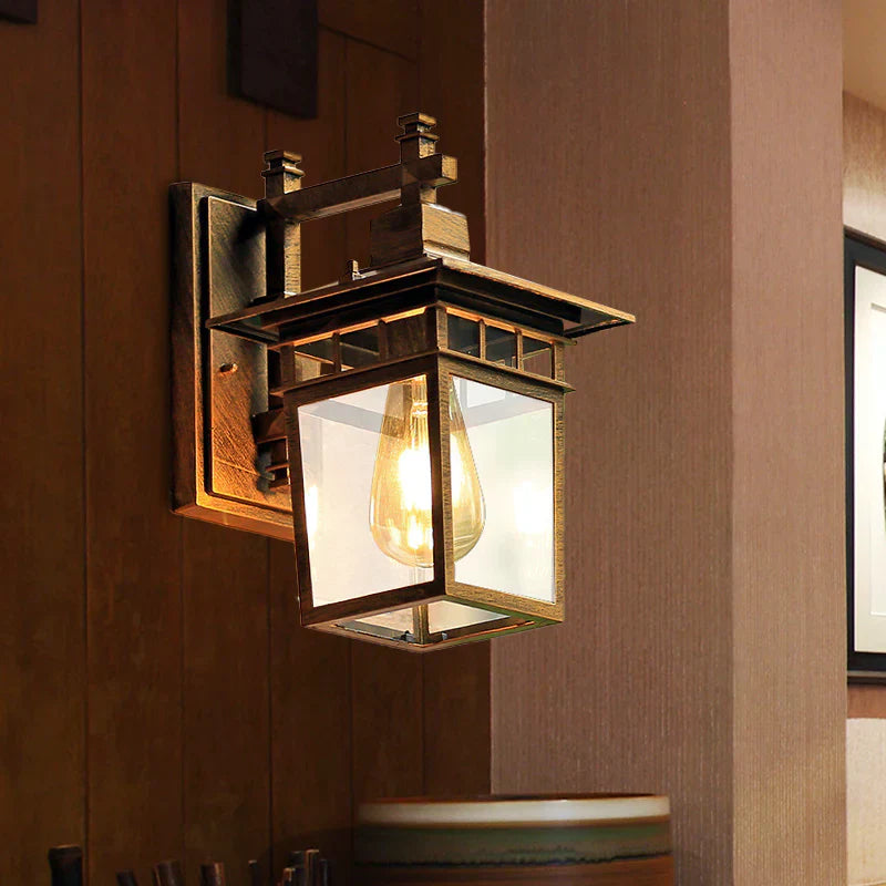 Silvax Lantern Outdoor Wall Light