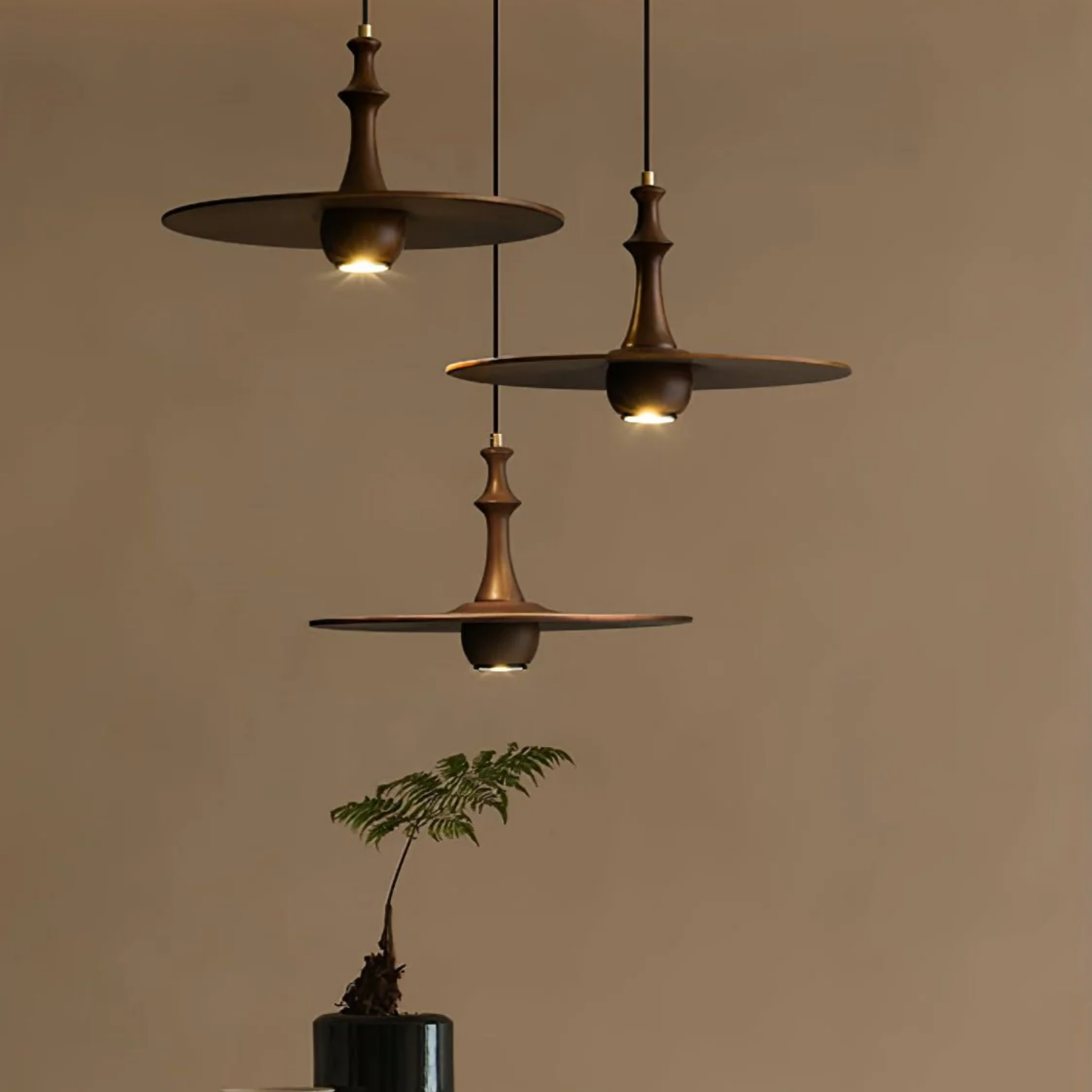 Spindu Wooden Pendant Light