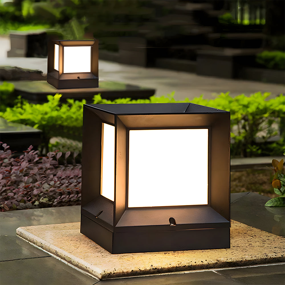 Modern Cube Solar Outdoor Light