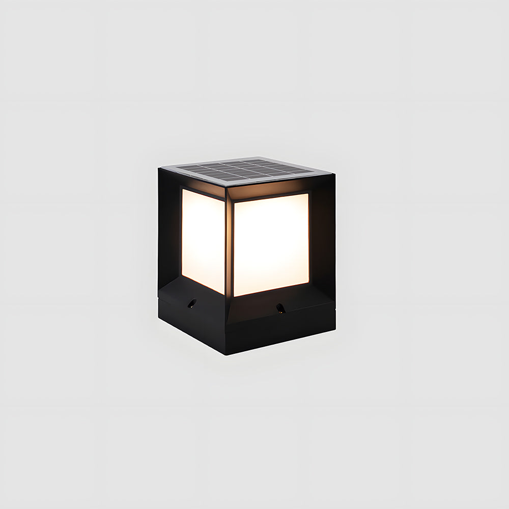 Modern Cube Solar Outdoor Light