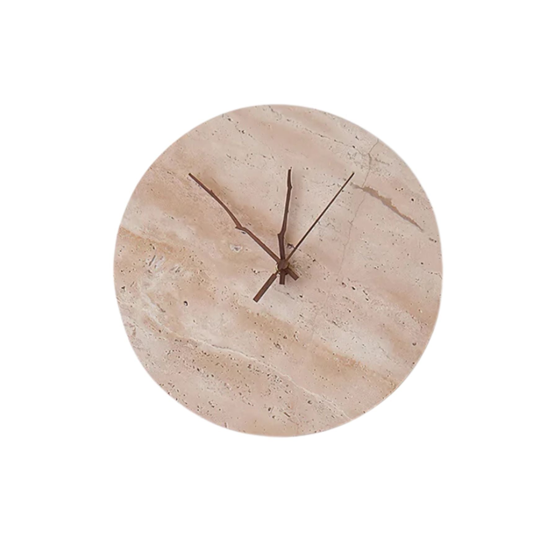 Marrivo Travertine Wall Clock