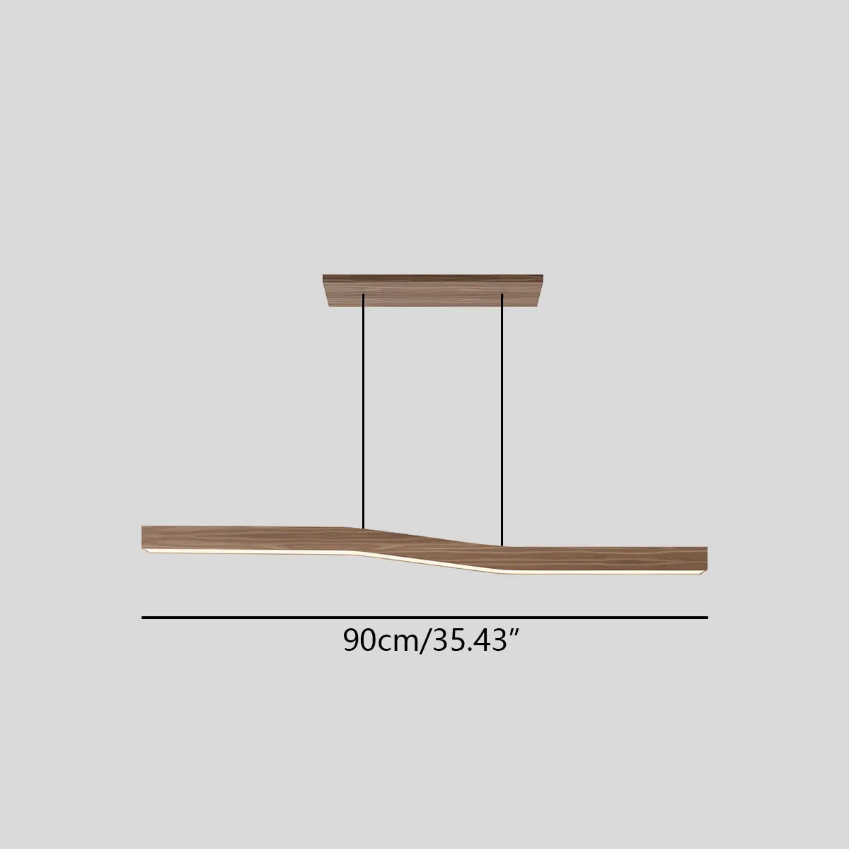 Waveline Wooden Japandi Pendant Light
