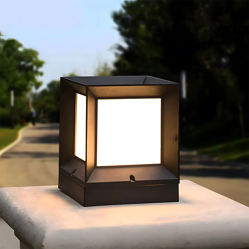 Modern Cube Solar Outdoor Light
