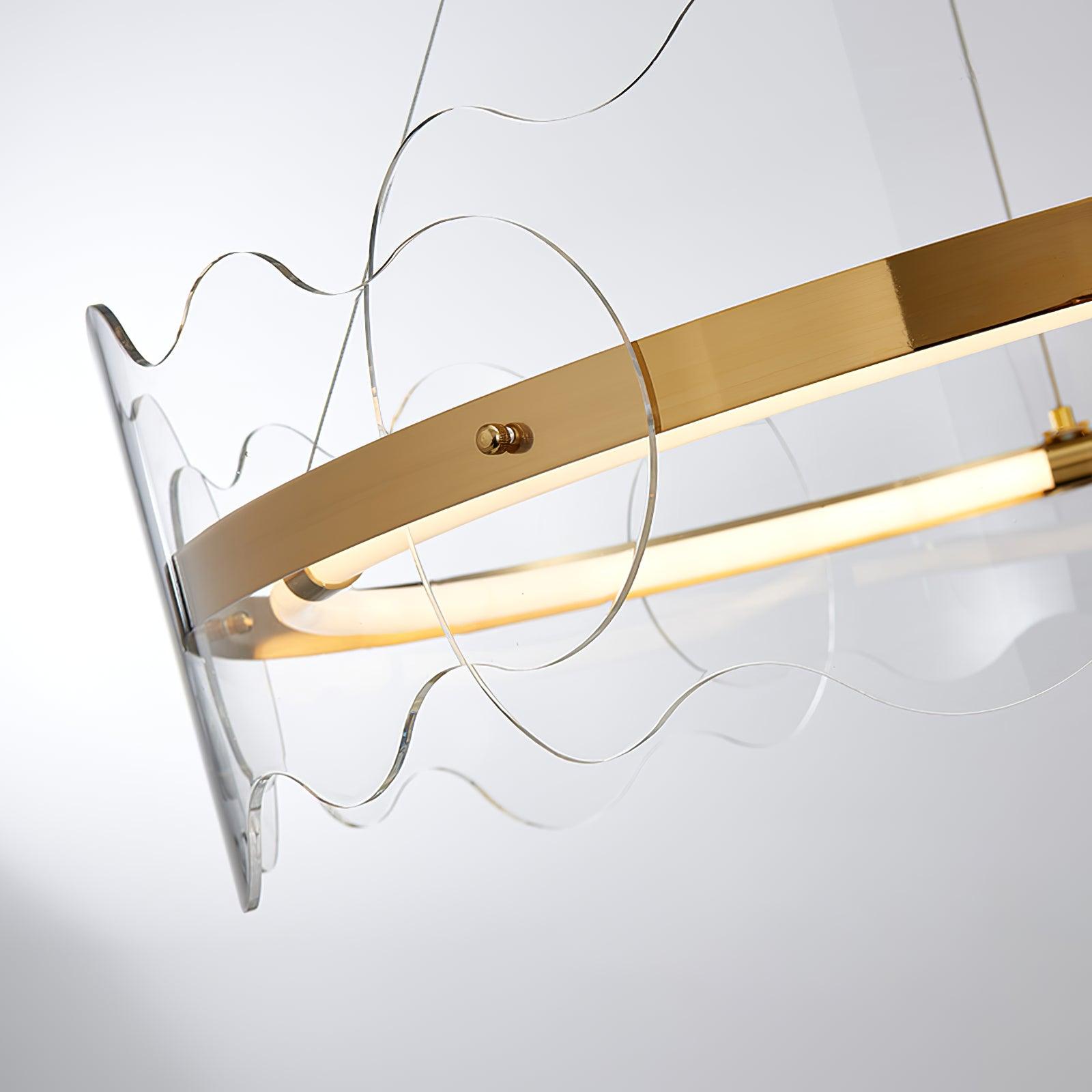 Acrylon Waved Pendant Light