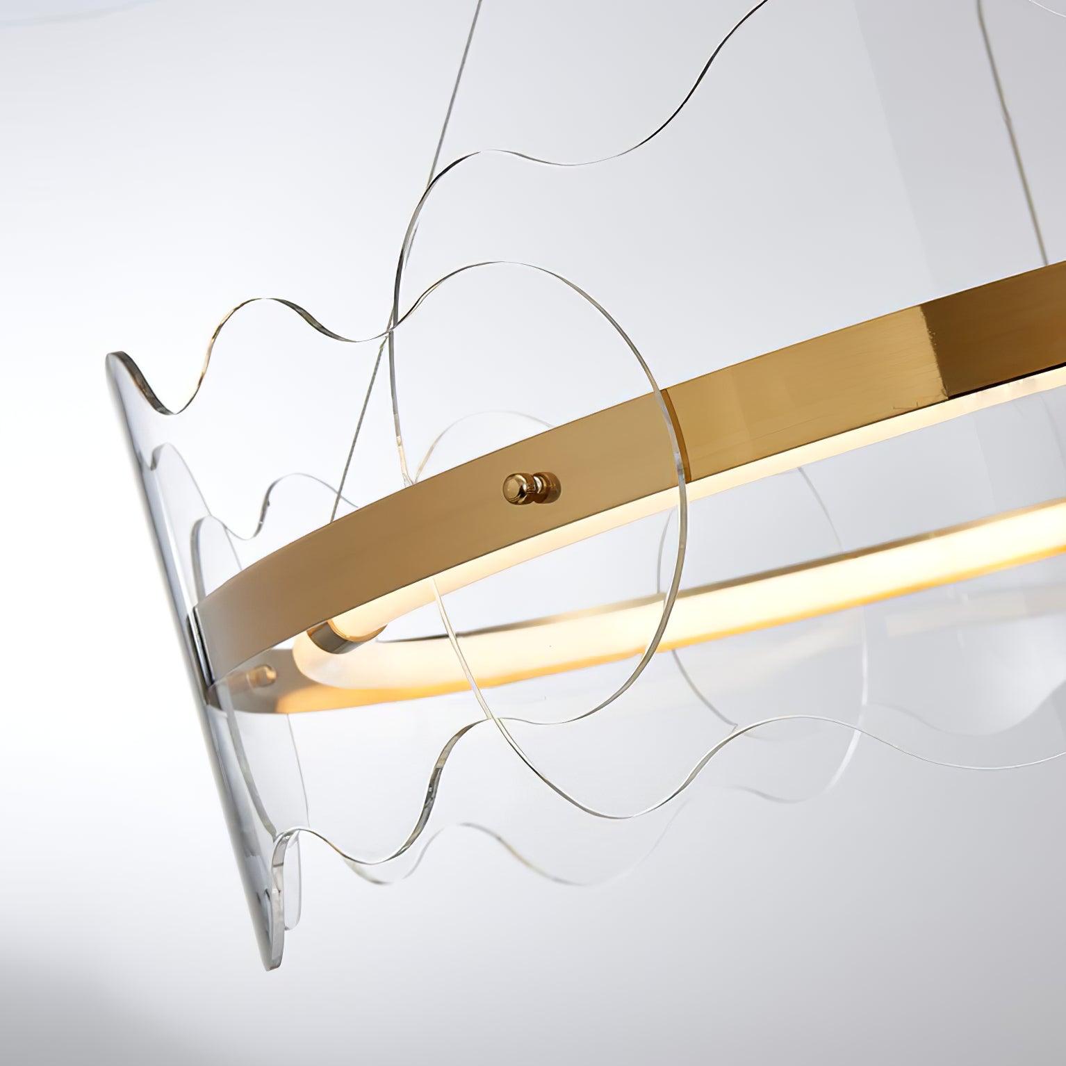 Acrylon Waved Pendant Light