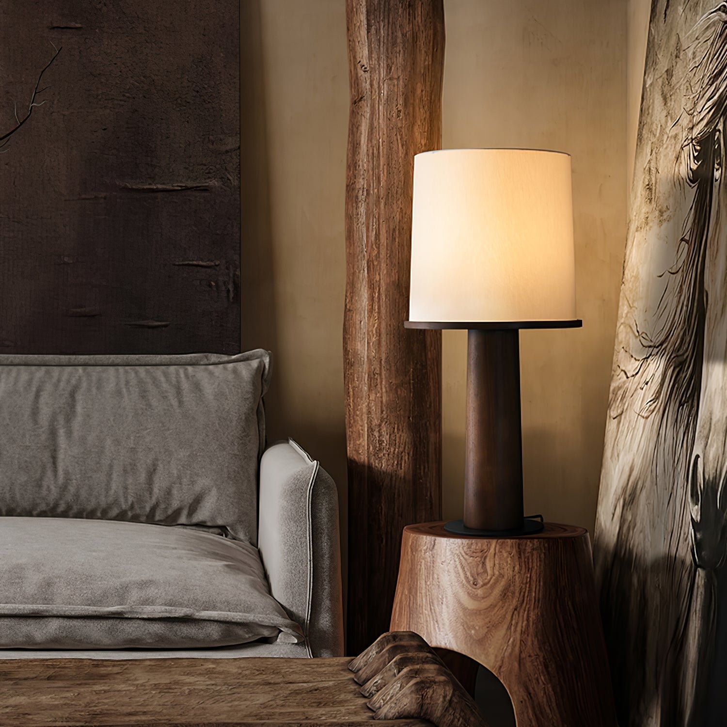 Teza Wooden Table Lamp
