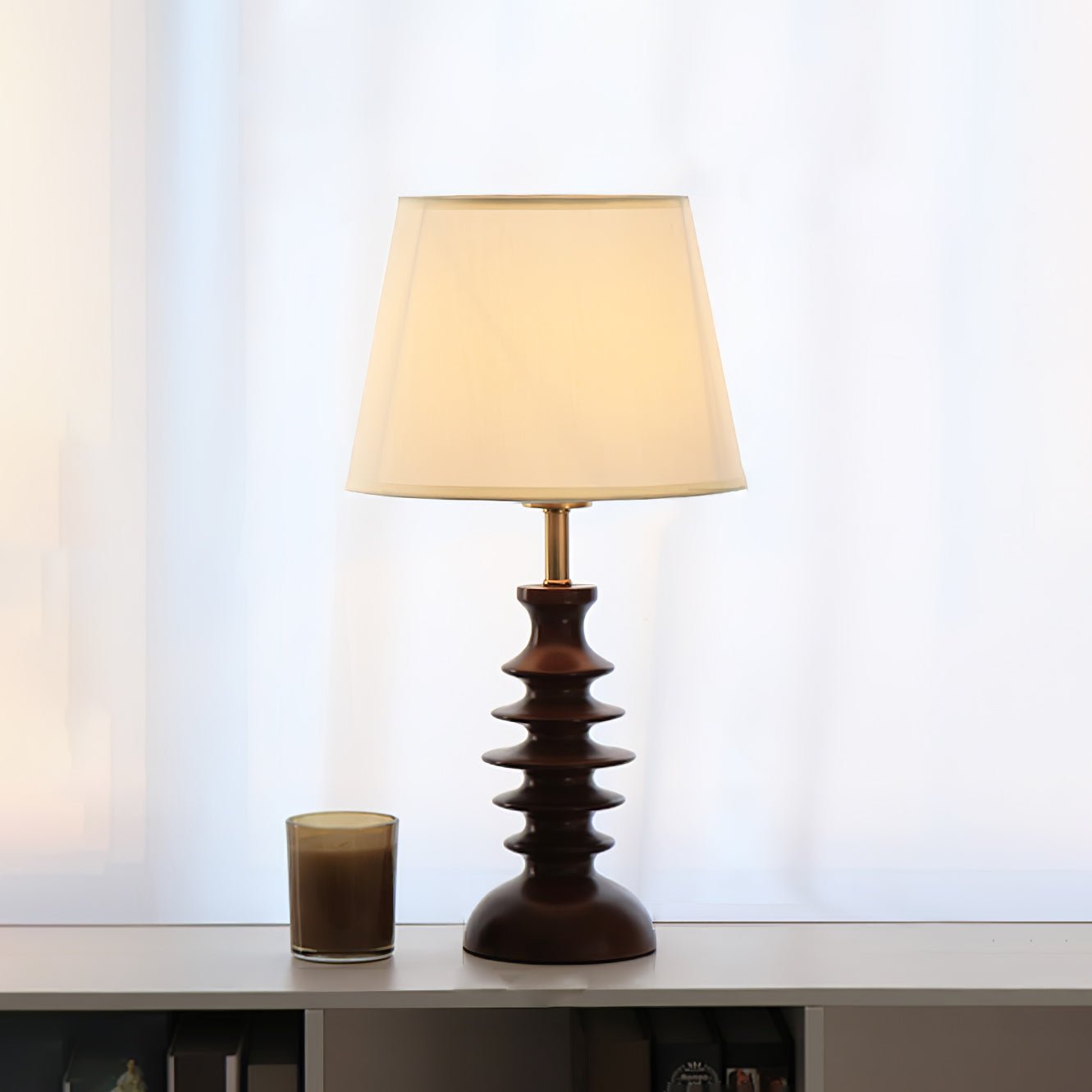 Aniddo Walnut Wooden Table Lamp