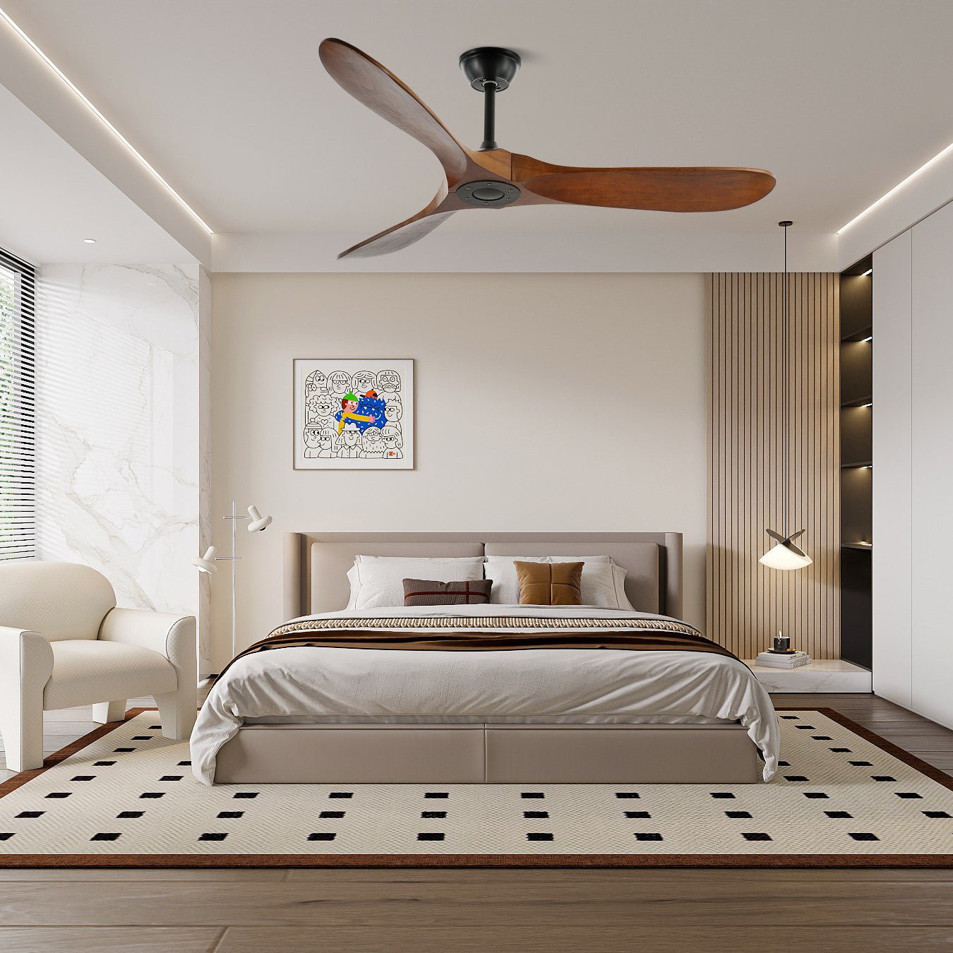 Leno Wooden Ceiling Fan