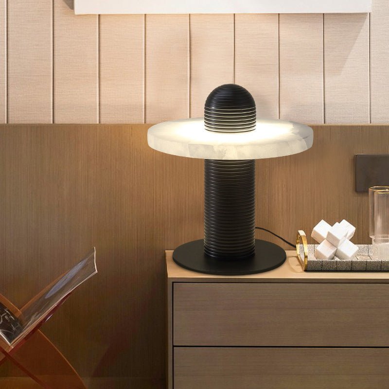 Duo Alabaster Disc Table Lamp