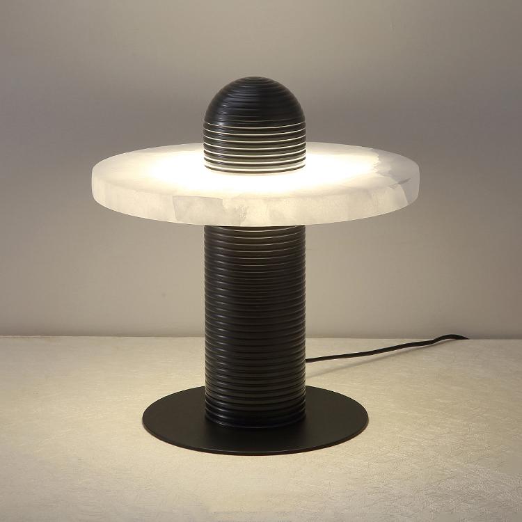 Duo Alabaster Disc Table Lamp