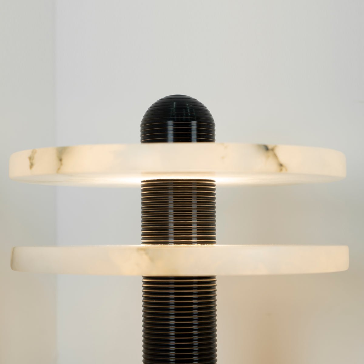 Duo Alabaster Disc Table Lamp