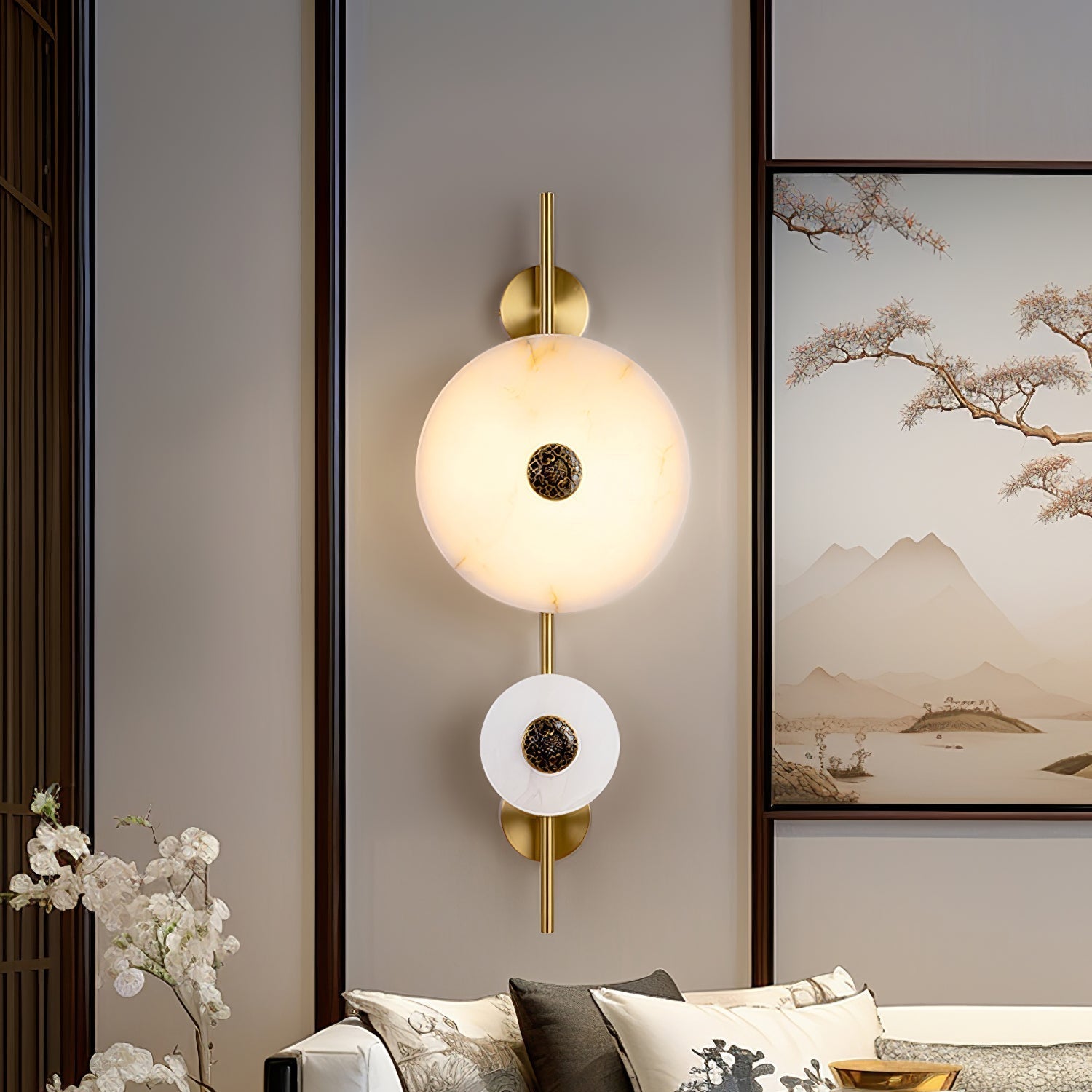 Mesona Alabaster Wall Light
