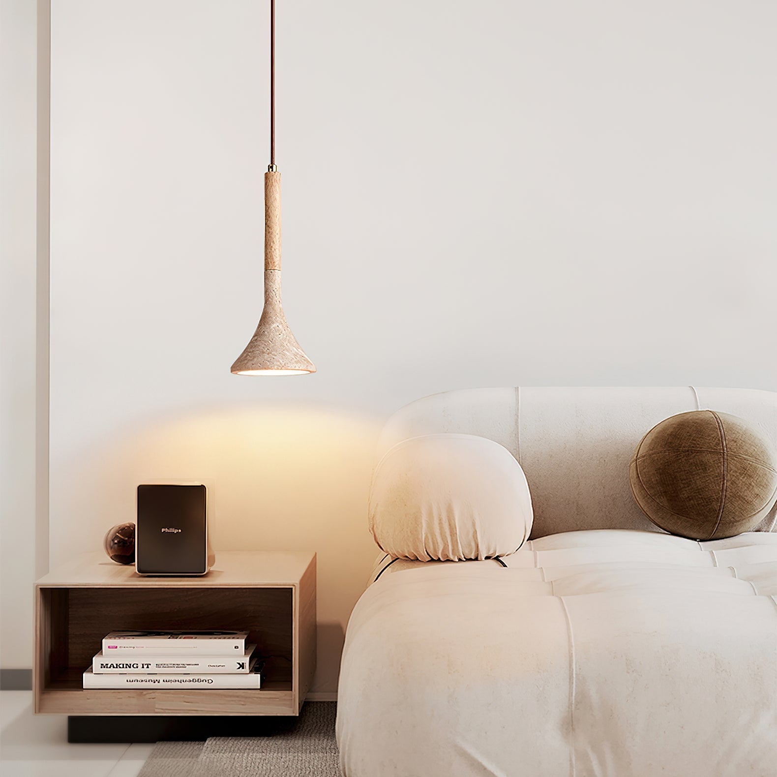 Lebomis Travertine Pendant Light