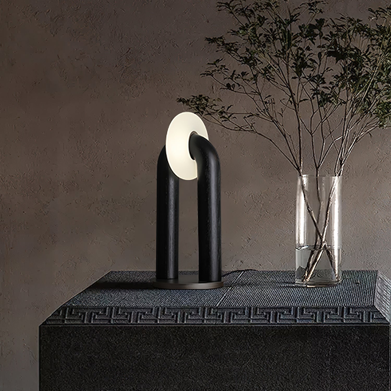 Disc Wooden Table Lamp