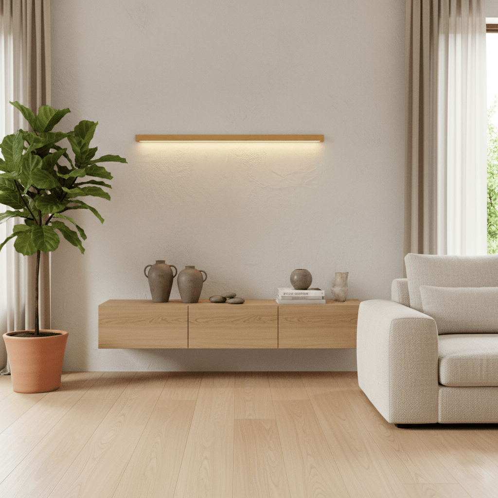 Meron Linear Wooden Wall Light