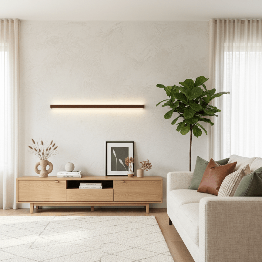 Meron Linear Wooden Wall Light