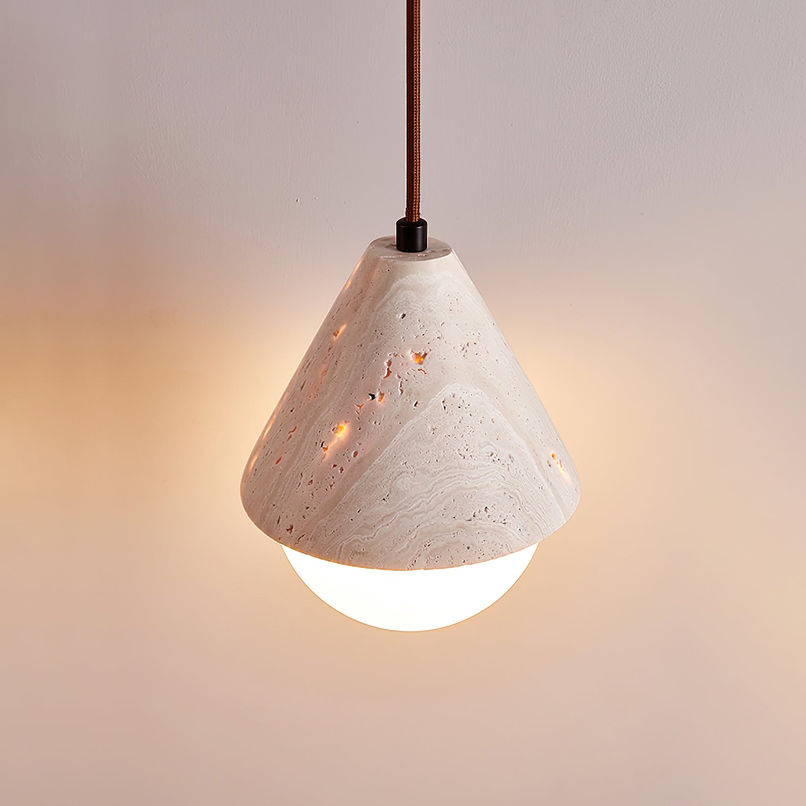 Alosim Travertine Pendant Light
